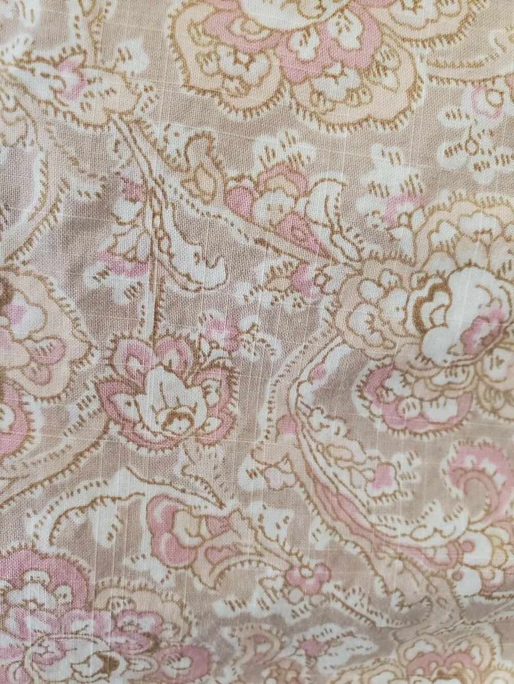 Vintage Gap Women's Pink Paisley Western Shirt Size Large